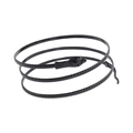 Fashionable black snake-shaped multi-layer spiral arm cuff with detailed scale texture - Black