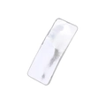 Detalle de una pinza para el cabello rectangular plateada con acabado metálico brillante - Plata