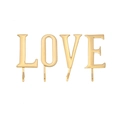 Mattgoldene Haarklammern im Love-Buchstaben-Design für Damen aus Metall - LOVE Kollektion