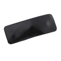 Classic rectangle PU leather eyewear pouch with black leopard pattern and edge stitching - Black Glossy Rectangle (Rectangle Black)