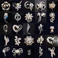 Lot de 25 broches élégantes en alliage avec perles et strass pour accessoires féminins - Style Aléatoire