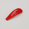 Klassische rote lackierte 3cm Metall-Haarklammer für Kinder mit glatter Oberfläche - 3cm / Rot