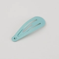 Minimalistische hellblaue matte Tropfen-Haarklammer für Kinder im einfachen Morandi-Stil - 3cm / Minzgrün