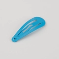Barrette à cheveux bleue de 3cm en métal pour enfants avec finition laquée brillante - 3cm / Bleu lac