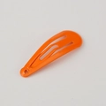 Barrette à cheveux orange vif de 3 cm en métal avec finition laquée pour enfants - 3cm / Orange