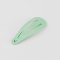 Barrette à cheveux goutte vert menthe minimaliste avec finition laquée pour enfants - 3cm / Vert Herbe
