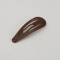 Barrette à cheveux mate marron café de 3 cm en forme de goutte en métal peint - 3cm / Café
