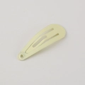 Barrette à cheveux goutte jaune crème minimaliste avec une finition laquée mate - 3cm / Jaune Lait