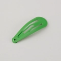 Barrette à cheveux goutte d'eau classique en métal vert herbe mat 3cm pour enfants - 3cm / Vert Fruit
