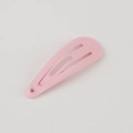 Pince à cheveux rose en métal pour filles avec une finition laquée de couleur bonbon - 3cm / Rose Clair