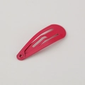 Barrette goutte enfant en métal laqué rose vif avec design classique à clipser - 3cm / Rose Rouge Foncé