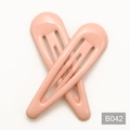 Barrettes à cheveux en métal rose à gouttes d'huile, lot de deux pinces minimalistes - B042