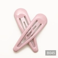 Paire de barrettes BB rose clair brillantes en forme de goutte pour enfants - Style Goutte d'Eau (B045) / Rose Macaron (B045)