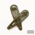 Barrettes BB en métal émaillé vert olive de 5cm pour enfants style bonbon B050 - B050