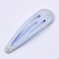 Hellviolette Tropfen-Haarklammer mit Glitzer-Pailletten für Kinder, 5cm Länge - Lavendel Glitzer (4#)