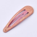 Pfirsichrosa Glitzer BB-Haarspange für Kinder mit Pailletten und Metallbasis - Pfirsich Glitzer (10#)