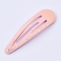 Rosa Glitzer BB Haarklammer mit funkelnden Pailletten für Mädchen in süßem 5cm Tropfendesign - Rosa Glitzer (13#)