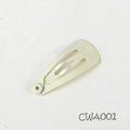 Minimalist 2cm cream yellow paint snap hair clip for pets and children in solid metal - Creamy White