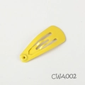 Bright yellow 2cm mini metal BB snap hair clip with smooth glossy lacquer finish - Bright Yellow