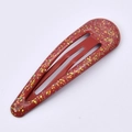 Funkelnde rote Haarklammer mit buntem Glitzer für Kinder 5cm Wassertropfen-Stil - Rot Glitzer (20#)