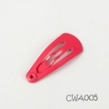 Minimalist 2cm water drop BB hair clip in rose red baked lacquer finish for toddlers - Watermelon red
