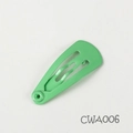 Minimalist 2cm bright green lacquer metal teardrop BB hair clip in style CWA006 - Grass Green