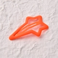 Fermaglio a stella arancione fluorescente con finitura opaca e design a stella cava - Arancione Fluorescente