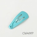 Single 2cm turquoise lacquer metal snap clip in a classic teardrop shape for pets - Mint Green