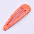 Glitzernde korallenorange Haarspange in Tropfenform mit goldenem Schimmer-Finish - Korallenorange Glitzer (23#)