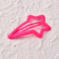 Fermaglio per capelli a stella rosa neon con finitura in gomma opaca per bambine e donne - Rosa Neon