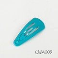 Mini 2cm glossy teal green metal snap hair clip for pets and babies in classic teardrop style - Emerald