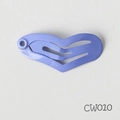 Mini 2.5cm heart-shaped metal BB hair clip in a smooth lavender purple finish - Lavender (CW010)