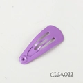 Single purple glossy 2cm mini BB hair clip with wave spring design in a teardrop shape - Purple