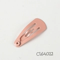 Minimalist 2cm lotus pink lacquer snap hair clip in water-drop shape for kids - Champagne