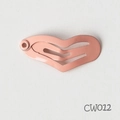 Mini 2.5cm heart-shaped BB hair clip in metallic rose pink finish for pets and dolls - Ivory Pink (CW012)