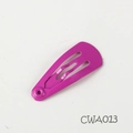 Mini 2cm purple metal snap hair clip for babies and pets with teardrop paint finish - Rose Red