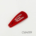 Mini 2cm red lacquered metal BB snap hair clip for toddlers and pets model CWA014 - Red