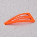 Fermaglio per capelli a triangolo arancione fluorescente opaco dal design coreano minimalista - Arancione Fluorescente