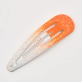 Orange and white gradient BB hair clip with glitter finish for girls and children - Orange