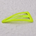 Fermaglio per capelli opaco giallo neon a goccia con finitura metallica triangolare - Giallo Neon