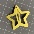 Fermaglio per capelli a stella giallo opaco in metallo per bambini con chiusura a scatto - Giallo Limone