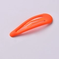 Minimalist 5cm water drop BB hair clip in a vibrant fluorescent orange matte finish - Fluorescent Orange