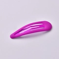 Matte finish purple teardrop BB hair clip for girls with minimalist metal design - Fluorescent Purple