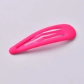Fluorescent pink 5cm snap hair clip with a matte finish for girls and children - Neon Rose