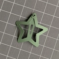 Matte olive green star shaped hair clip with classic snap closure for children - Army Green