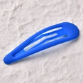 Horquilla BB clásica azul real mate en forma de gota con acabado de pintura de goma - 7cm / Azul Fluorescente