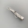 Fermaglio per capelli a fiocco argento minimalista con finitura metallica lucida - Argento Lucido