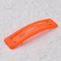 Neon orange matte square hair clip with premium rubberized paint finish for women - Neon Orange