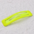 Neon yellow matte finish 7cm square hair clip with a smooth rubberized texture - Neon Yellow