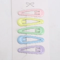 Set de 5 pinzas onduladas para el cabello en colores macaron con tarjeta base - Estilo festoneado (SY-V-02)